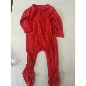 Hapiu Newborn Baby Footie Sleeper Red Holiday Bamboo New